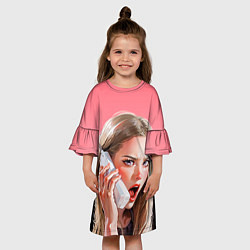 Платье клеш для девочки Мем блондинка из фильма Дрянные девчонки, цвет: 3D-принт — фото 2