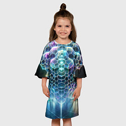 Платье клеш для девочки Пузыри, цвет: 3D-принт — фото 2
