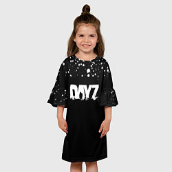 Платье клеш для девочки DayZ крачки белые, цвет: 3D-принт — фото 2