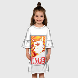 Платье клеш для девочки Nope - cat, цвет: 3D-принт — фото 2