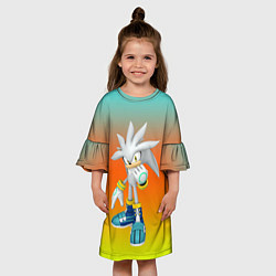 Платье клеш для девочки Сильвер Соник, цвет: 3D-принт — фото 2
