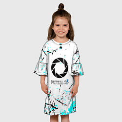 Платье клеш для девочки Portal краски, цвет: 3D-принт — фото 2