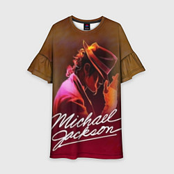 Платье клеш для девочки Michael Jackson нарисованный кистью, цвет: 3D-принт