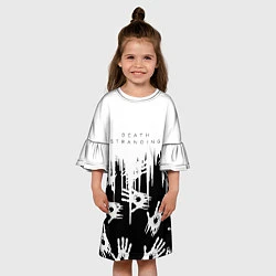 Платье клеш для девочки Death Stranding знаки, цвет: 3D-принт — фото 2