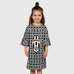 Платье клеш для девочки Juventus pattern fc, цвет: 3D-принт — фото 2