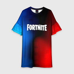 Платье клеш для девочки Fortnite game gradient, цвет: 3D-принт