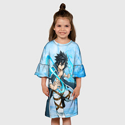 Платье клеш для девочки Грей Фуллбастер из Хвоста феи, цвет: 3D-принт — фото 2