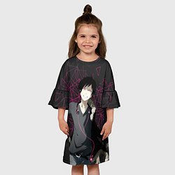 Платье клеш для девочки Изая Орихара из Дюрарара, цвет: 3D-принт — фото 2