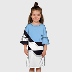 Платье клеш для девочки Tottenham sport geometry, цвет: 3D-принт — фото 2