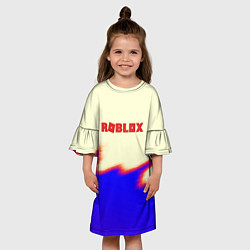 Платье клеш для девочки Roblox краски текстура game, цвет: 3D-принт — фото 2