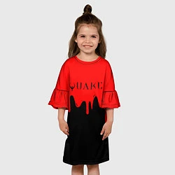 Платье клеш для девочки Quake краски текстура шутер, цвет: 3D-принт — фото 2