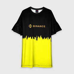 Платье клеш для девочки Binance биржа краски, цвет: 3D-принт