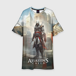 Платье клеш для девочки Assassins creed game poster, цвет: 3D-принт