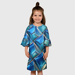 Платье клеш для девочки Объемная стеклянная мозаика, цвет: 3D-принт — фото 2