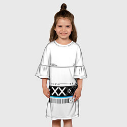 Платье клеш для девочки Printstream white - скин CS, цвет: 3D-принт — фото 2