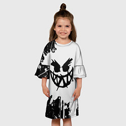 Платье клеш для девочки Pyrokinesis Левый Баттл, цвет: 3D-принт — фото 2