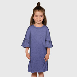 Платье клеш для девочки Сиреневый однотонный пятнистый, цвет: 3D-принт — фото 2