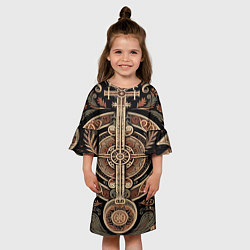 Платье клеш для девочки Символика славянской мифологии, цвет: 3D-принт — фото 2