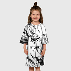 Платье клеш для девочки Кибер ведьмак 2077, цвет: 3D-принт — фото 2