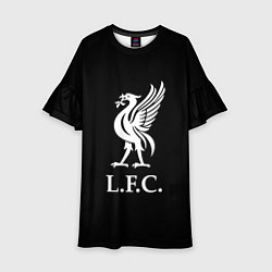 Платье клеш для девочки Liverpool fc club, цвет: 3D-принт