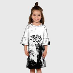 Платье клеш для девочки Rasmus smoke steel, цвет: 3D-принт — фото 2