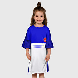 Платье клеш для девочки Arsenal fc sport geometry, цвет: 3D-принт — фото 2