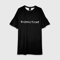 Платье клеш для девочки Biomutant logo, цвет: 3D-принт