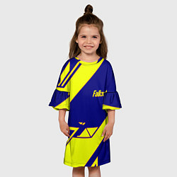 Платье клеш для девочки Fallout film geometry, цвет: 3D-принт — фото 2