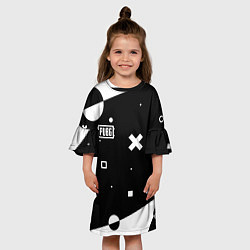 Платье клеш для девочки PUBG game pattern, цвет: 3D-принт — фото 2