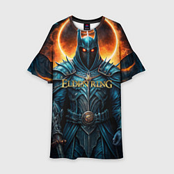 Платье клеш для девочки Elden Ring рыцарь в черном, цвет: 3D-принт