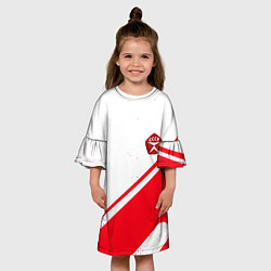 Платье клеш для девочки СССР спортивный стиль и знак качества, цвет: 3D-принт — фото 2