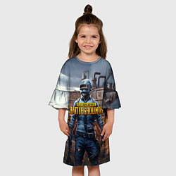 Платье клеш для девочки PUBG персонаж из игры, цвет: 3D-принт — фото 2