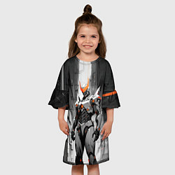 Платье клеш для девочки Боевой мощный робот, цвет: 3D-принт — фото 2