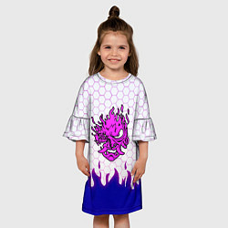 Платье клеш для девочки Samurai logo cdproject, цвет: 3D-принт — фото 2