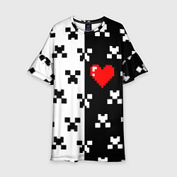 Детское платье Minecraft pattern love