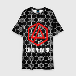 Платье клеш для девочки Linkin park logo pattern, цвет: 3D-принт