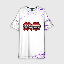 Платье клеш для девочки Tekken colors splash, цвет: 3D-принт