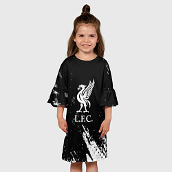 Платье клеш для девочки Liverpool краски фк, цвет: 3D-принт — фото 2