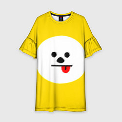 Платье клеш для девочки BT21 - Chimmy, цвет: 3D-принт