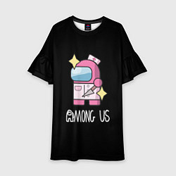 Платье клеш для девочки Амонг ас медик, цвет: 3D-принт