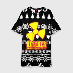 Платье клеш для девочки Stalker fire pattern, цвет: 3D-принт