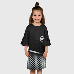 Платье клеш для девочки Nissan carbon auto, цвет: 3D-принт — фото 2