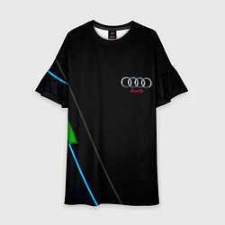 Платье клеш для девочки AUDI geometry line, цвет: 3D-принт