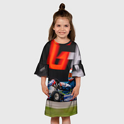 Платье клеш для девочки Микро 2024 номер 16, цвет: 3D-принт — фото 2