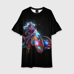 Платье клеш для девочки Disruptor dota 2, цвет: 3D-принт