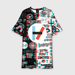 Детское платье Twenty one pilots glitch pattern