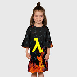 Платье клеш для девочки Half life fere steel, цвет: 3D-принт — фото 2