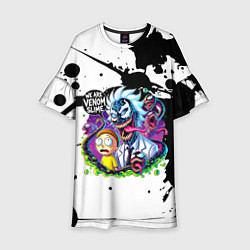 Платье клеш для девочки Venom-Rick and Morty - blots, цвет: 3D-принт