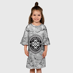 Платье клеш для девочки Белобог - слава роду, цвет: 3D-принт — фото 2