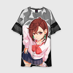 Платье клеш для девочки Дандадан: Момо Аясэ, цвет: 3D-принт